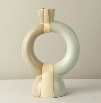 Ceramic Candlestick Nordic Candle Holder Home Decoration Boho Decor Clay Pottery