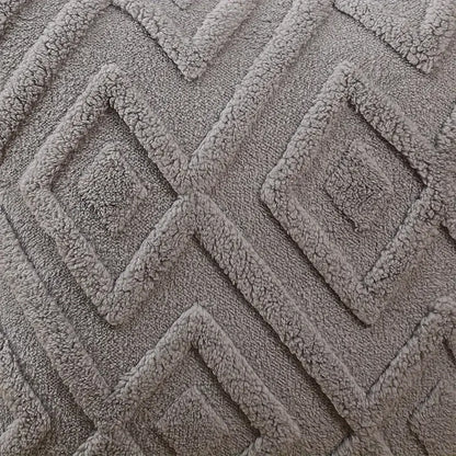 🧸 Boho Faux Wool Geometric Pillow Covers – Soft Plush Fleece Cushion Cases for Cozy Home Decor | Multiple Sizes