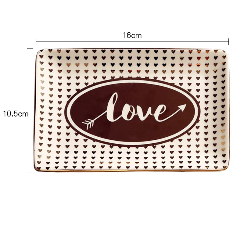 Chic Ceramic Jewelry & Trinket Dish – Stylish Decorative Tray for Accessories