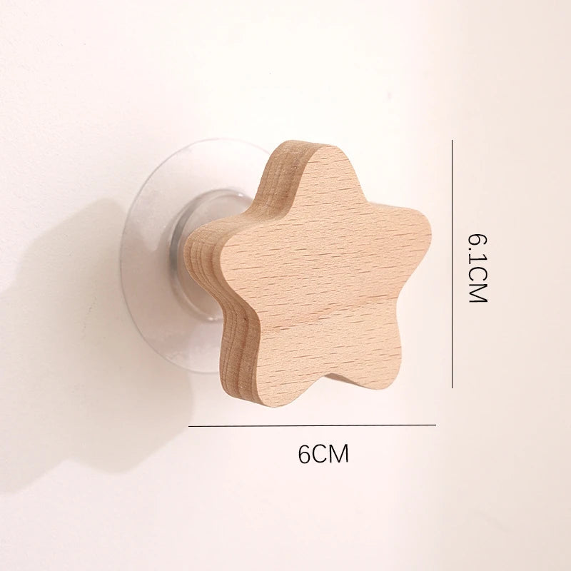 Cute Wooden Animal Wood Wall Hook – Beech Wood Decorative Hanger for Kids Rooms, Entryways, Kitchens & More (1pc)  Giraffee Rabbit Hippo Cat Octopus Lion Cat Dog Elephant Dog Nursery