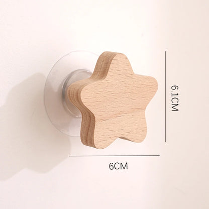 Cute Wooden Animal Wood Wall Hook – Beech Wood Decorative Hanger for Kids Rooms, Entryways, Kitchens & More (1pc)  Giraffee Rabbit Hippo Cat Octopus Lion Cat Dog Elephant Dog Nursery