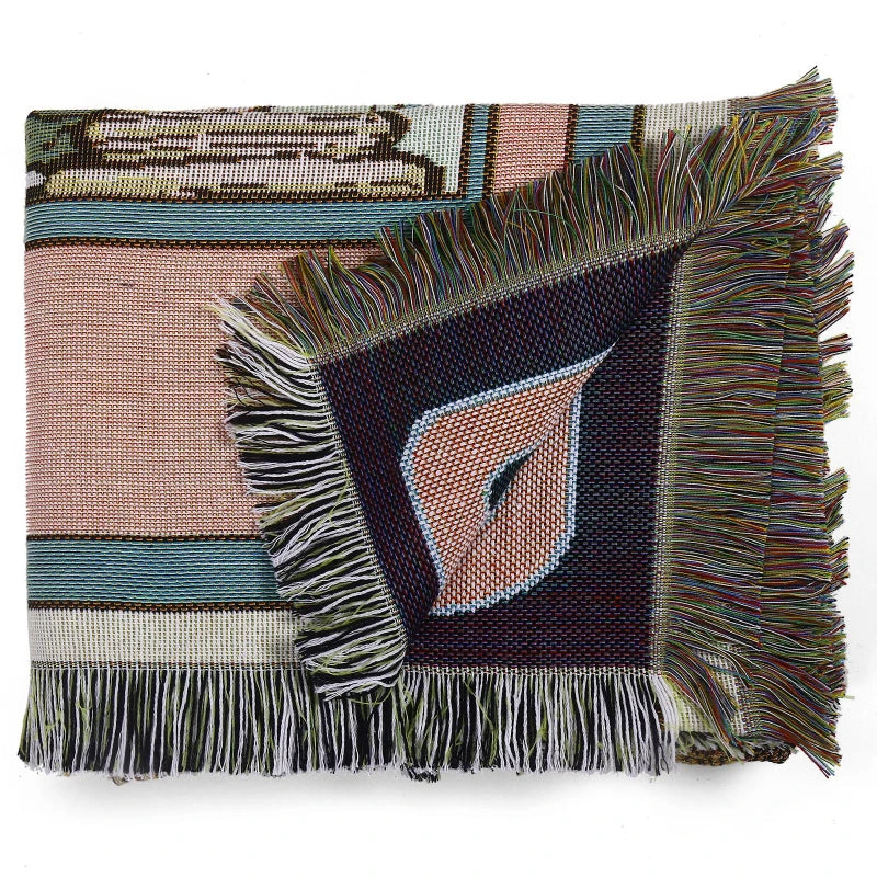 Tarot Tapestry Blanket – Boho Woven Throw for Sofa, Bed, Picnic & Travel