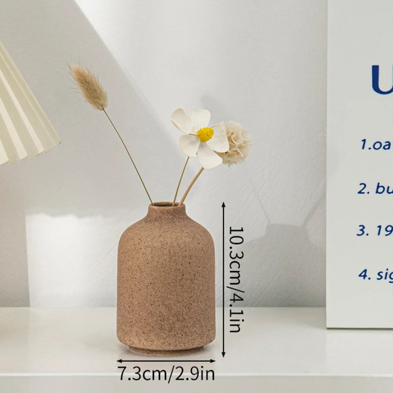 My Boho Home Modern White Ceramic Vase – Minimalist Decorative Vase for Pampas Grass, Flowers & Home Accents