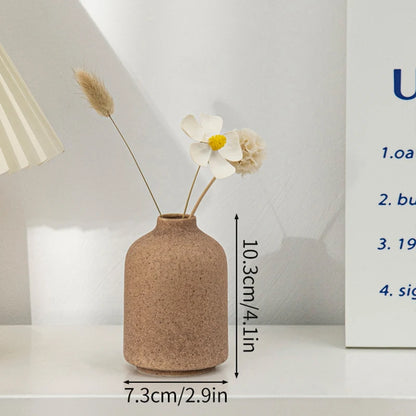 My Boho Home Modern White Ceramic Vase – Minimalist Decorative Vase for Pampas Grass, Flowers & Home Accents