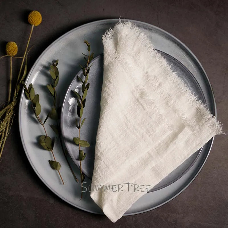 Off White Reusable Fabric Cotton Napkin 