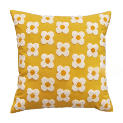 Embroidered Flower Throw Pillow Covers – Boho Cotton Cushion Covers for Bed, Sofa & Home Decor Housewarming Gift for Boho Lover 