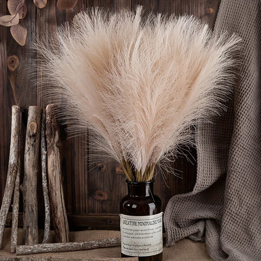 Bundle of 18.5inch tall Faux Pampas Grass For Vase Decor Boho Rustic Farmhouse Home Decoration