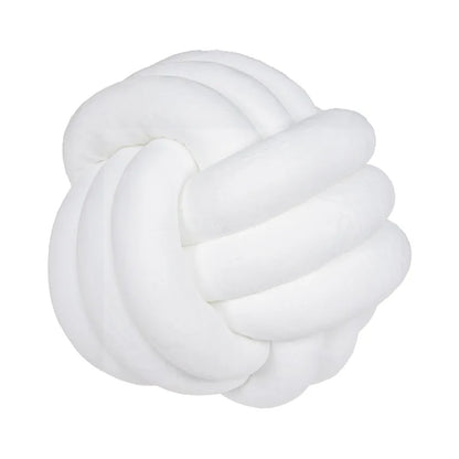 Knot Ball Throw Pillow – Soft Plush Cushion for Kids & Adults Boho Home Decor