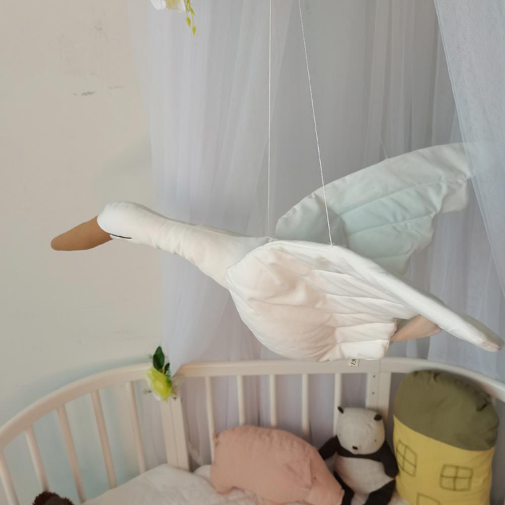 Big Cartoon Stuffed Swan Hanging Flying Goose Stuffed Duck Bird Toy Bedroom Baby Kids Room Newborn Ornament Stork 1Pc Boho Home Decor