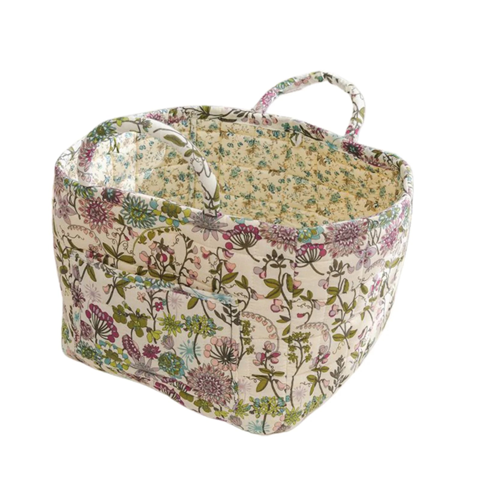 boho home decor, floral fabric storage basket, large laundry hamper, foldable storage bin, fabric organizer basket, boho floral hamper, home organization basket, decorative laundry bin, eco-friendly laundry hamper, housewarming gift
