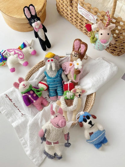 Wool Felt Animal Ornaments