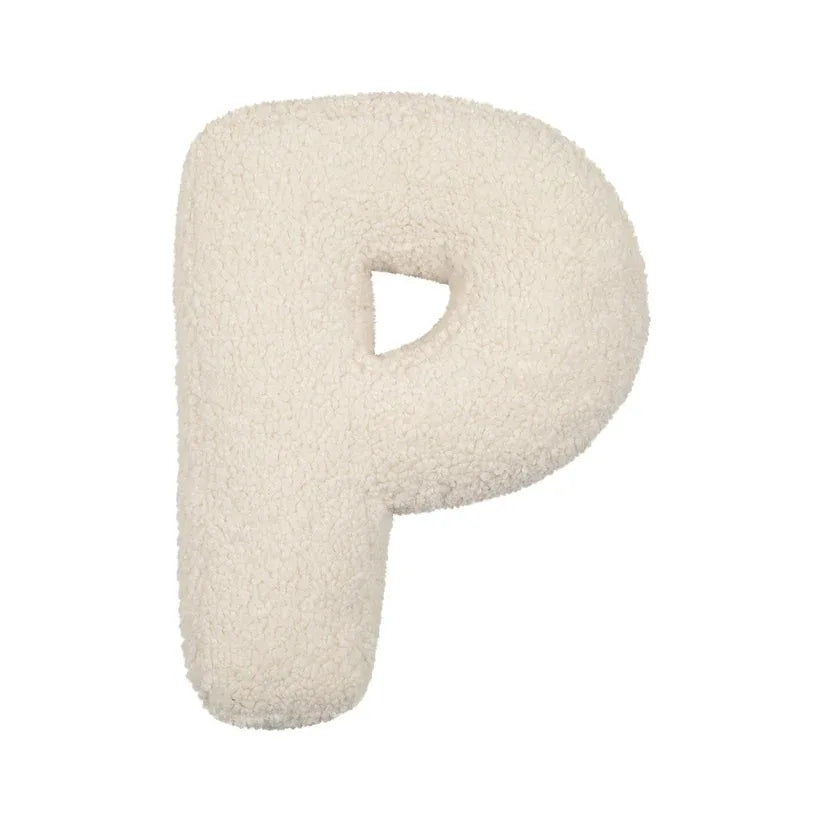 Cozy Lambswool Alphabet Pillow – Plush 3D Letter Cushion for Nursery & Home Décor