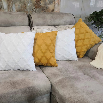 Plush Wool-Inspired Throw Pillow Cover – Soft Textured Accent for Cozy Boho Spaces