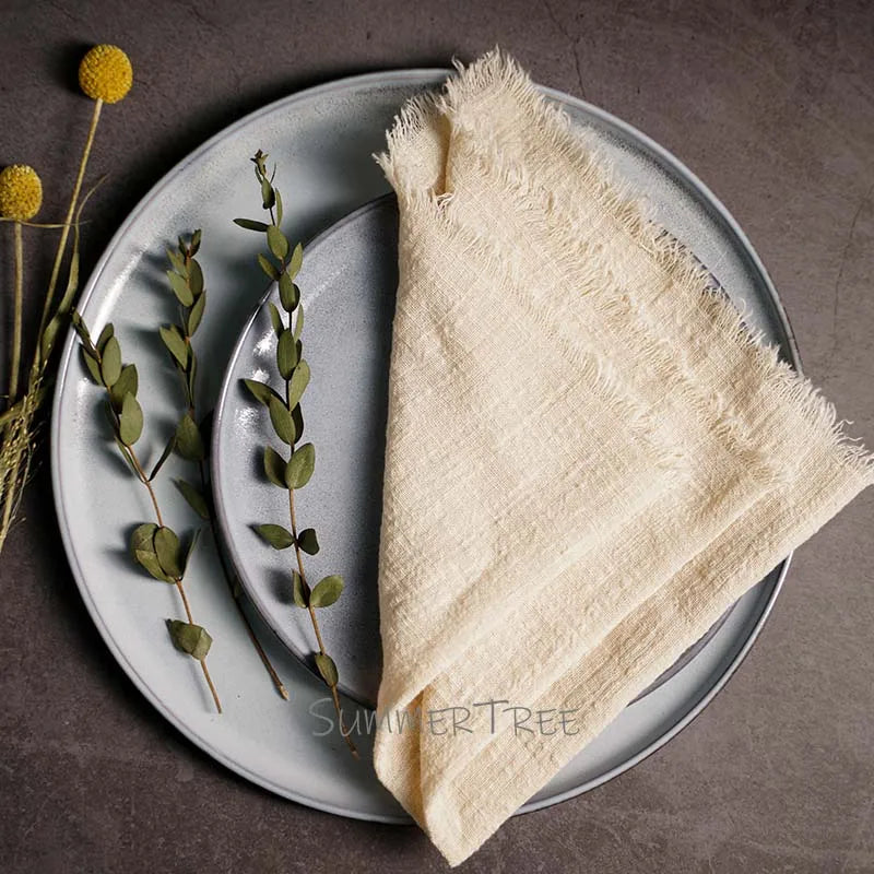 Off White Reusable Fabric Cotton Napkin 