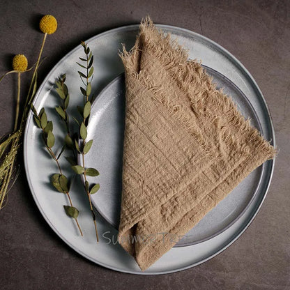 Light Brown Reusable Fabric Cotton Napkin 