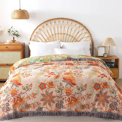 Double-Sided Cotton Lightweight Blanket