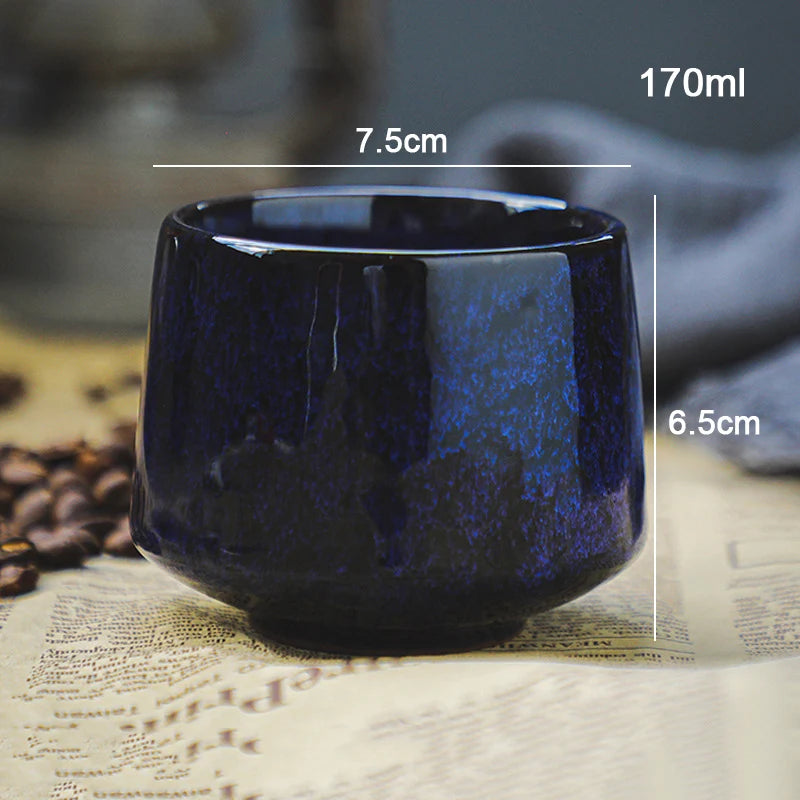 Colorful Reactive Glaze Ceramic Coffee Mug – 6oz Espresso & Tea Cup for Home, Office & Café