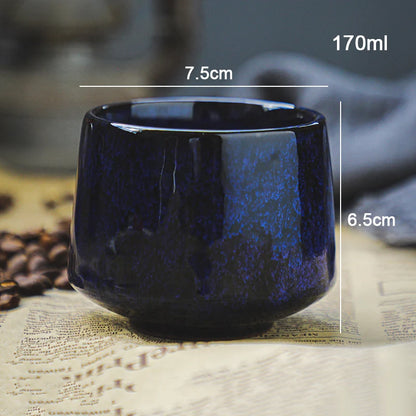 Colorful Reactive Glaze Ceramic Coffee Mug – 6oz Espresso & Tea Cup for Home, Office & Café