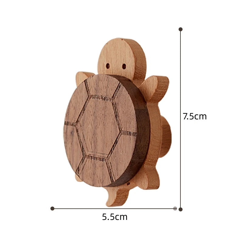 Cute Wooden Animal Wood Wall Hook – Beech Wood Decorative Hanger for Kids Rooms, Entryways, Kitchens & More (1pc)  Giraffee Rabbit Hippo Cat Octopus Lion Cat Dog Elephant Dog Nursery