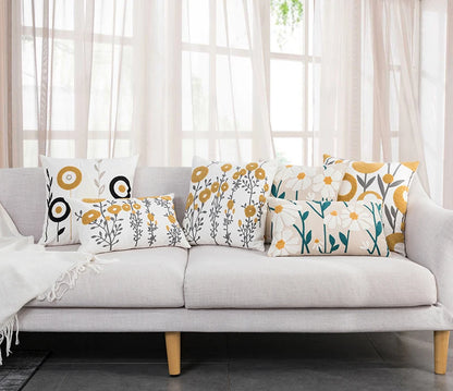 Cozy Embroidered Throw Pillow Cover – Nordic-Inspired Boho Home Decor Accent