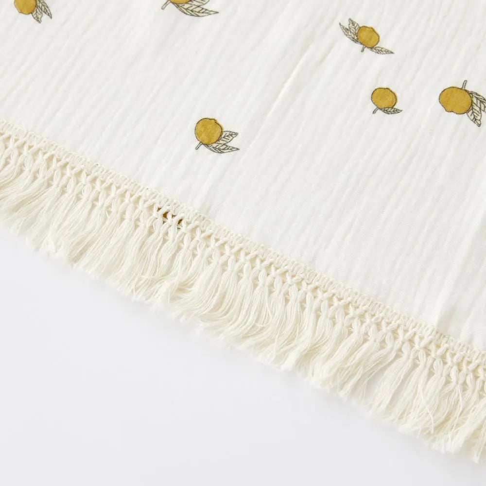 🌿 Cotton Muslin Swaddle Blanket – Soft, Breathable & Boho-Inspired for Newborns