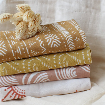🌿 Soft Muslin Bamboo Cotton Baby Swaddle Blanket – Boho Home Decor Nursery Essential