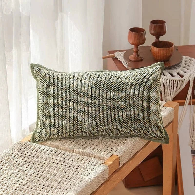 Embroidered Floral Throw Pillow Cover – Boho Decorative Cushion Cover for Sofa, Bed, or Chair | Housewarming Gift