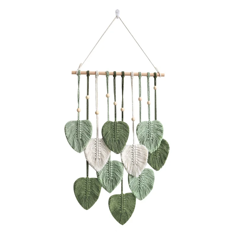 Handwoven Macrame Leaf Wall Hanging – Boho-Inspired Home Decor