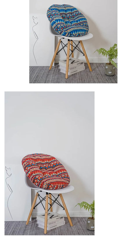 🧘 Round Cotton Floor Cushion Pillow – Thickened Tatami Yoga Mat & Meditation Seat – Machine Washable Geometric Patchwork Cushion