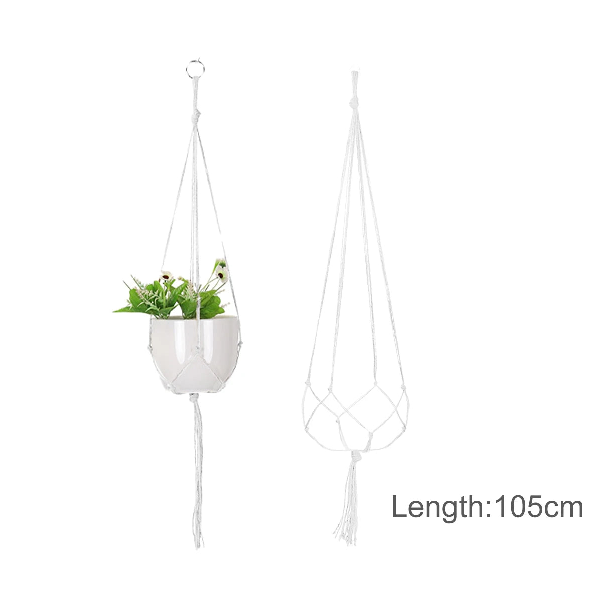 🌿 Handmade Macrame Plant Hanger – Boho Hanging Planter Basket for Indoor & Outdoor Decor