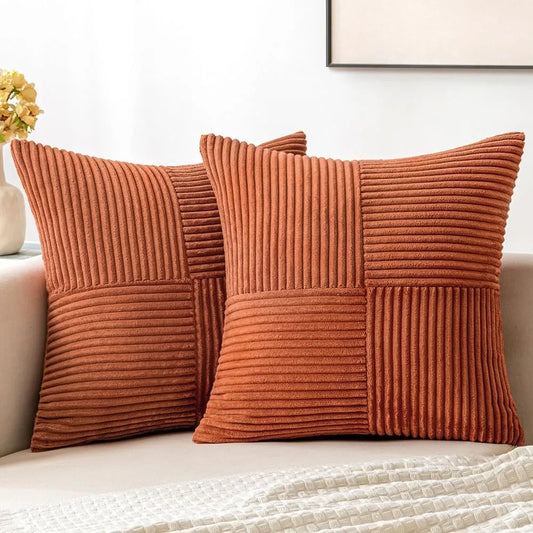 Boho Patchwork Soft Throw Pillow Cover