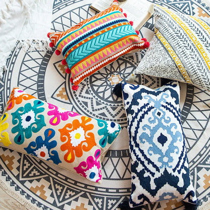 Boho Home Decor Cotton Pillowcase – Decorative Bohemian Sofa Cushion Cover for Living Room