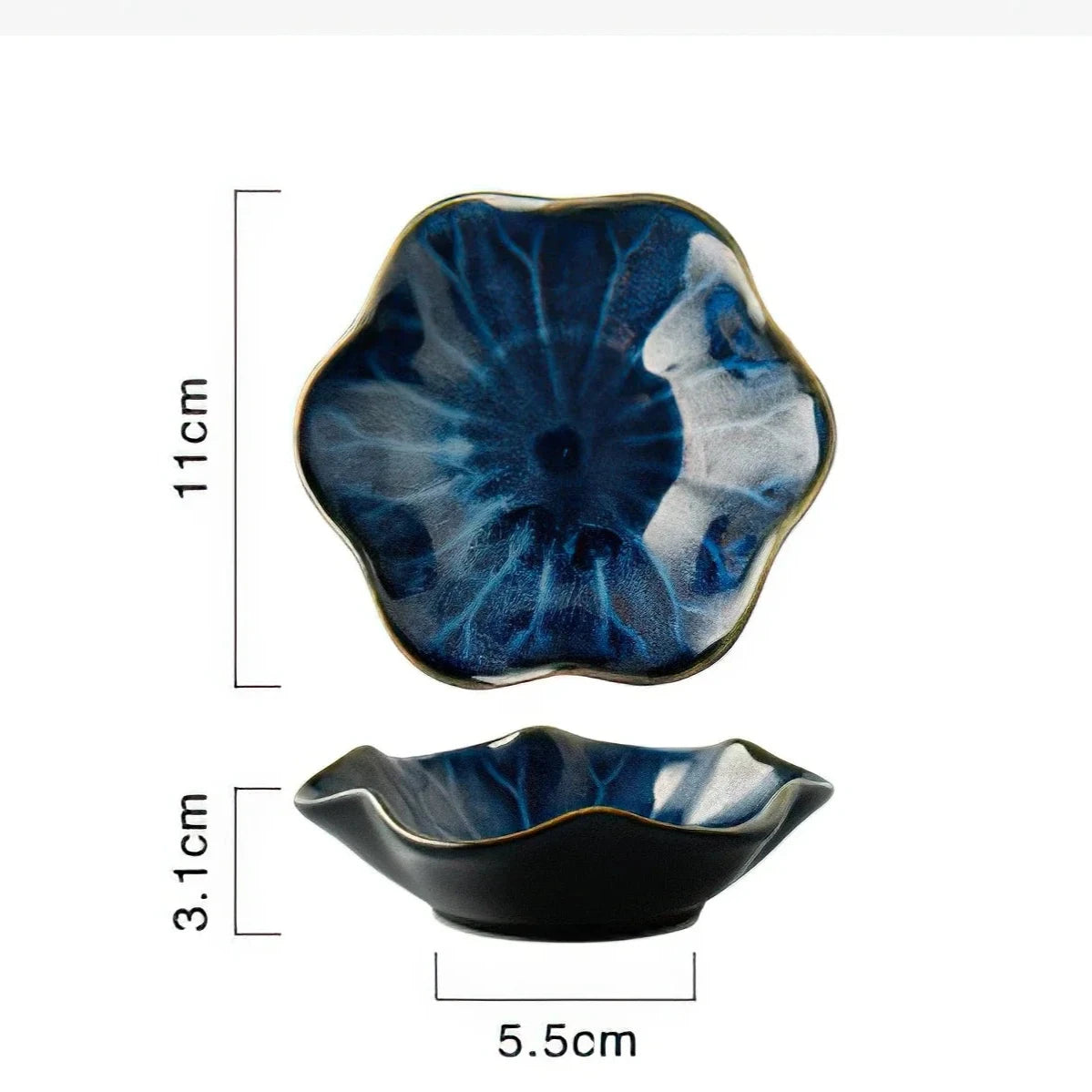 Ceramic Flower Sauce Dish – Mini Floral Porcelain Dipping Bowl for Soy Sauce, Nuts & Charcuterie