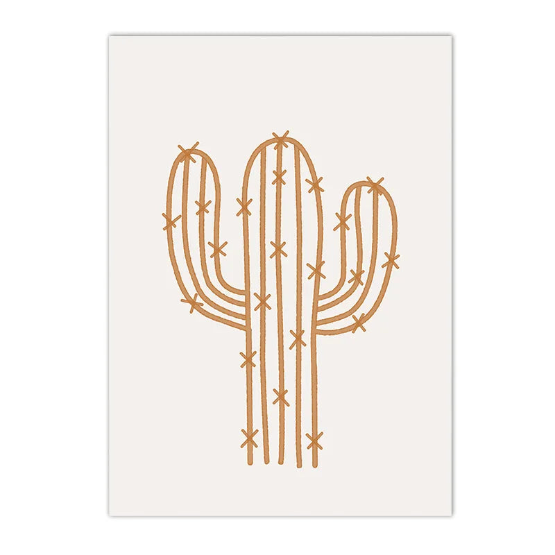 My Boho Home Bohemian Home Decor Cactus Wall Art Print