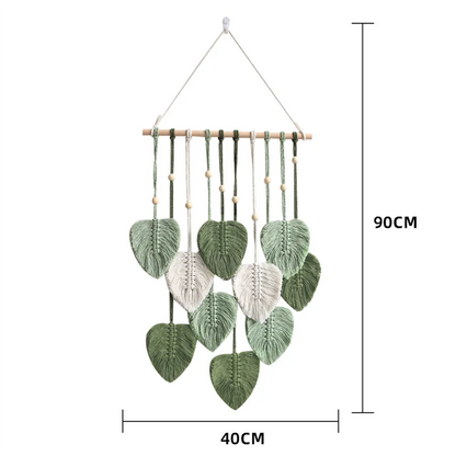 Handwoven Macrame Leaf Wall Hanging – Boho-Inspired Home Decor