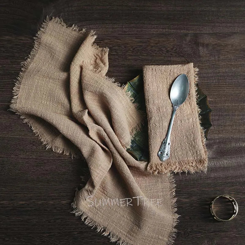 Light Brown Reusable Fabric Cotton Napkin 
