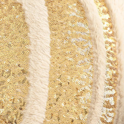 Pumpkin Gold Sequin Embroidered Pillow Cover – Plush Fall Accent for Cozy Autumn Vibes