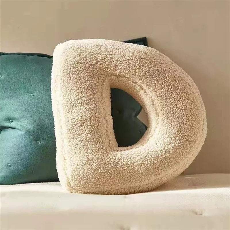 Letter Pillow – Soft Bamboo Fiber Cushion for Boho Home Decor