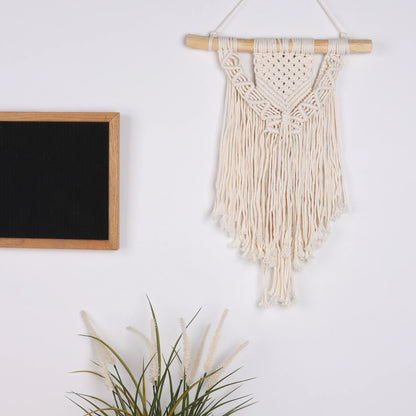 Macrame Woven Wall Hanging Boho Home Chic Bohemian Geometric Art Decor Handmade Beautiful Apartment Dorm Room Decoration Tapestry Boho 1Pc Gift For Her