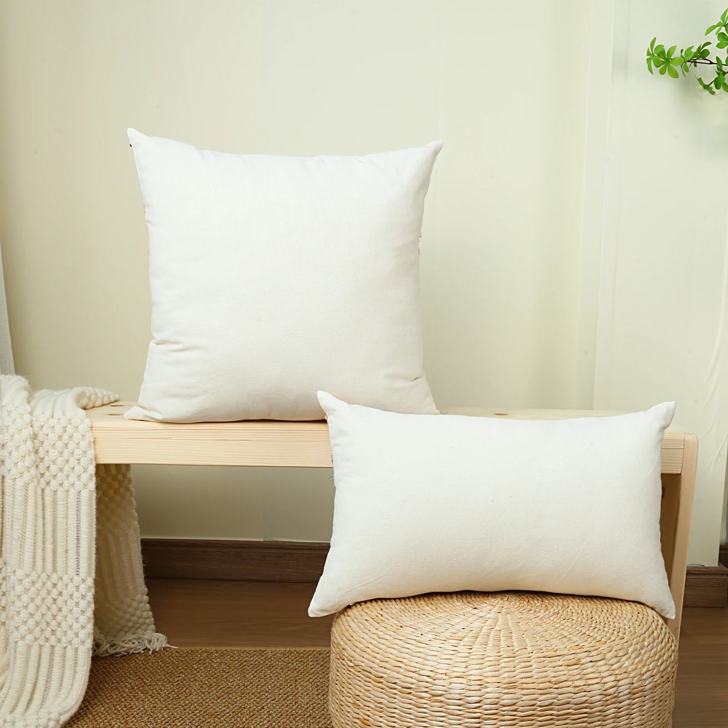 Luxury European-Style Embroidered Cushion Cover – Rich Detailing for Boho Home Decor