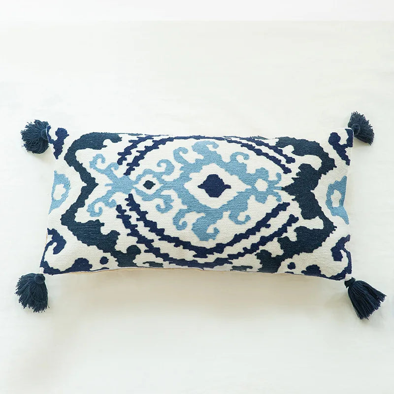Boho Home Decor Cotton Pillowcase – Decorative Bohemian Sofa Cushion Cover for Living Room