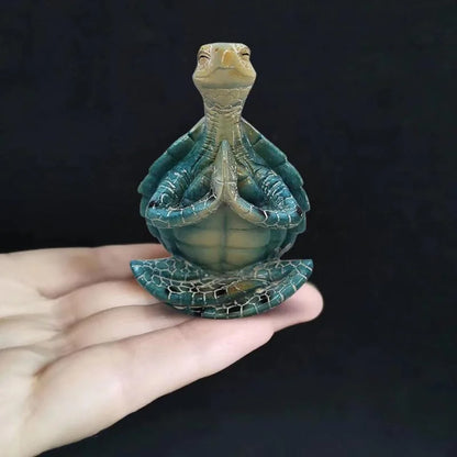 Sea Turtle Figurine Peacefulness Meditating Statue Decoration Buddha Zen Yoga Garden Ornament Boho Home Decor