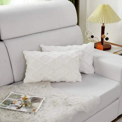 Plush Wool-Inspired Throw Pillow Cover – Soft Textured Accent for Cozy Boho Spaces