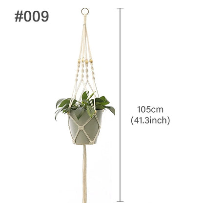 🌿 Handmade Macrame Plant Hanger – Boho Hanging Planter Basket for Indoor & Outdoor Decor