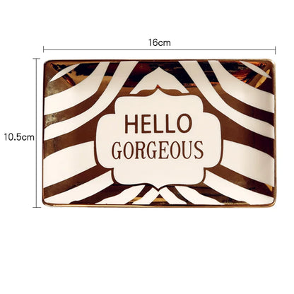 Chic Ceramic Jewelry & Trinket Dish – Stylish Decorative Tray for Accessories