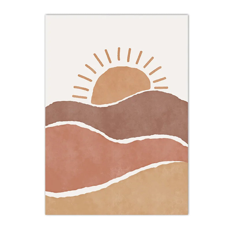 My Boho Home Bohemian Home Decor Sun Mountains Print