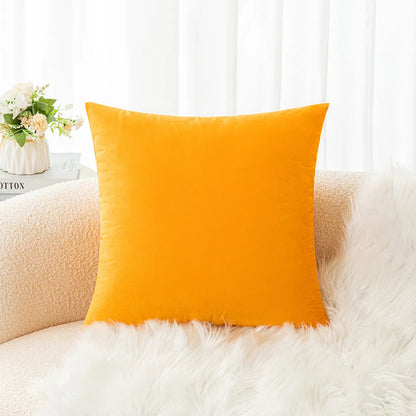 Velvet Pillowcase Sofa Cushion Cover – Solid Color Throw Pillow Case for Living Room