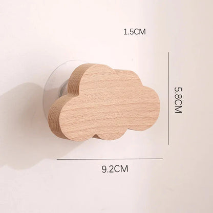 Cute Wooden Animal Wood Wall Hook – Beech Wood Decorative Hanger for Kids Rooms, Entryways, Kitchens & More (1pc)  Giraffee Rabbit Hippo Cat Octopus Lion Cat Dog Elephant Dog Nursery