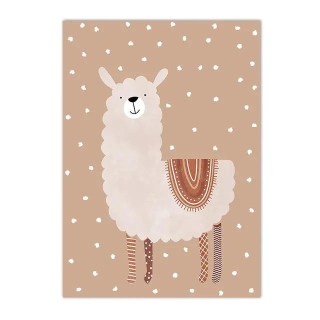 My Boho Home Bohemian Home Decor Llama Kids Room Print