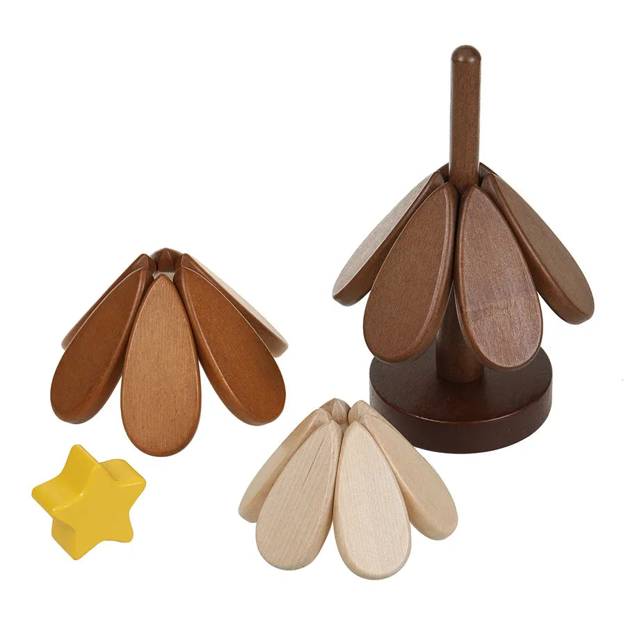 Tree Wooden Trivet Mats – Foldable Heat-Resistant Coasters